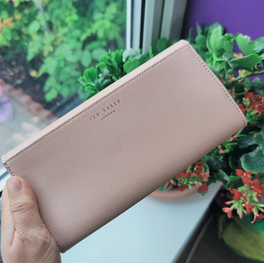 Ted Baker Leather Pale Pink Bow Matinee Purse New - Picture 4 of 13